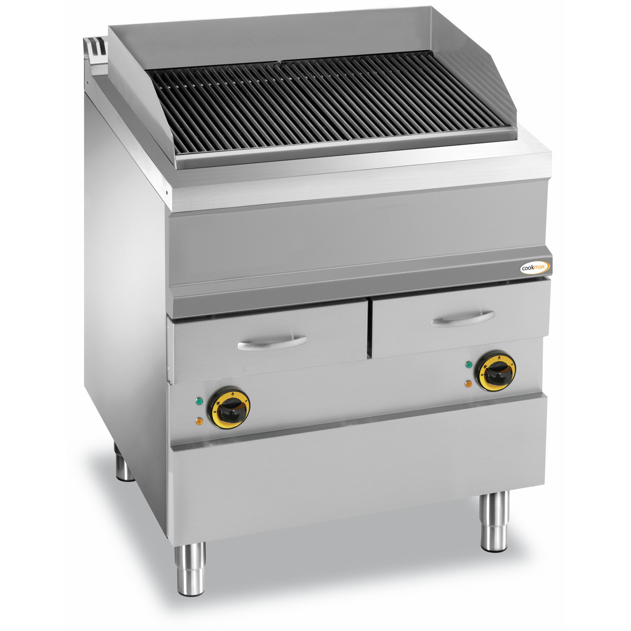 Elektro-Vaporgrill gerillt 2 Heizzonen 800 x 700 x 850 mm